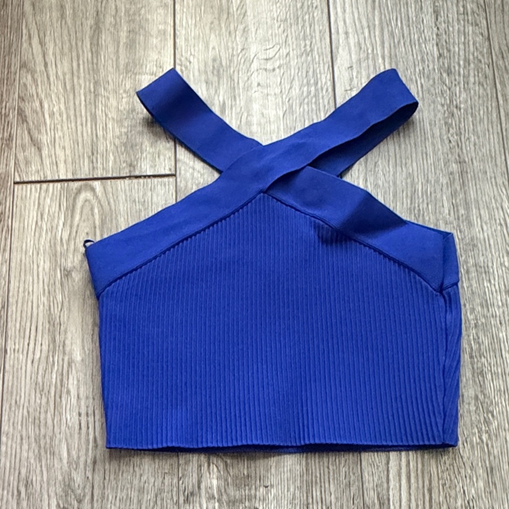 Sincerely Jules blue crop tank